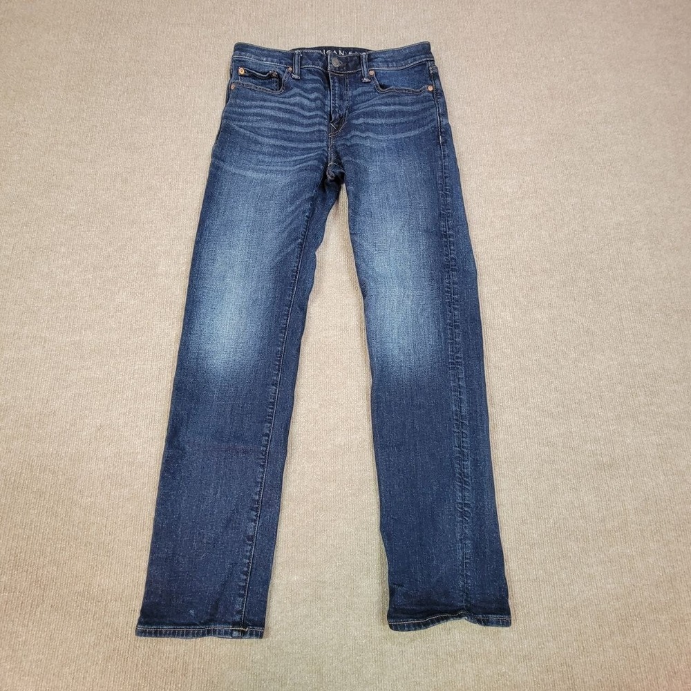 American‎ Egale Jeans Men's 31x30 Blue Airflex Temp Tech Ripped Regular Fit